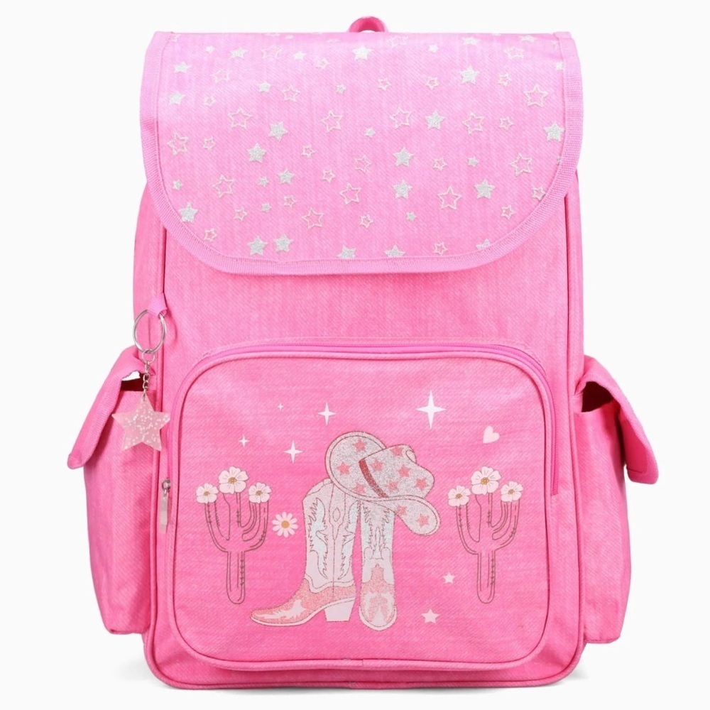 Pink Western Cowgirl Backpack with Boots & Cactus - NEW & Sealed‎